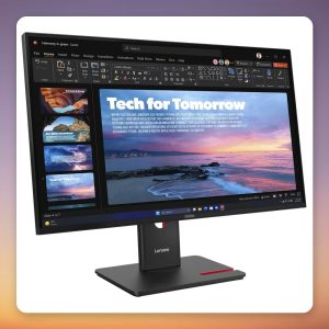 Lenovo ThinkVision T27QD-40 27″ QHD IPS Monitor, 120 Hz, USB-C 100W, RJ45