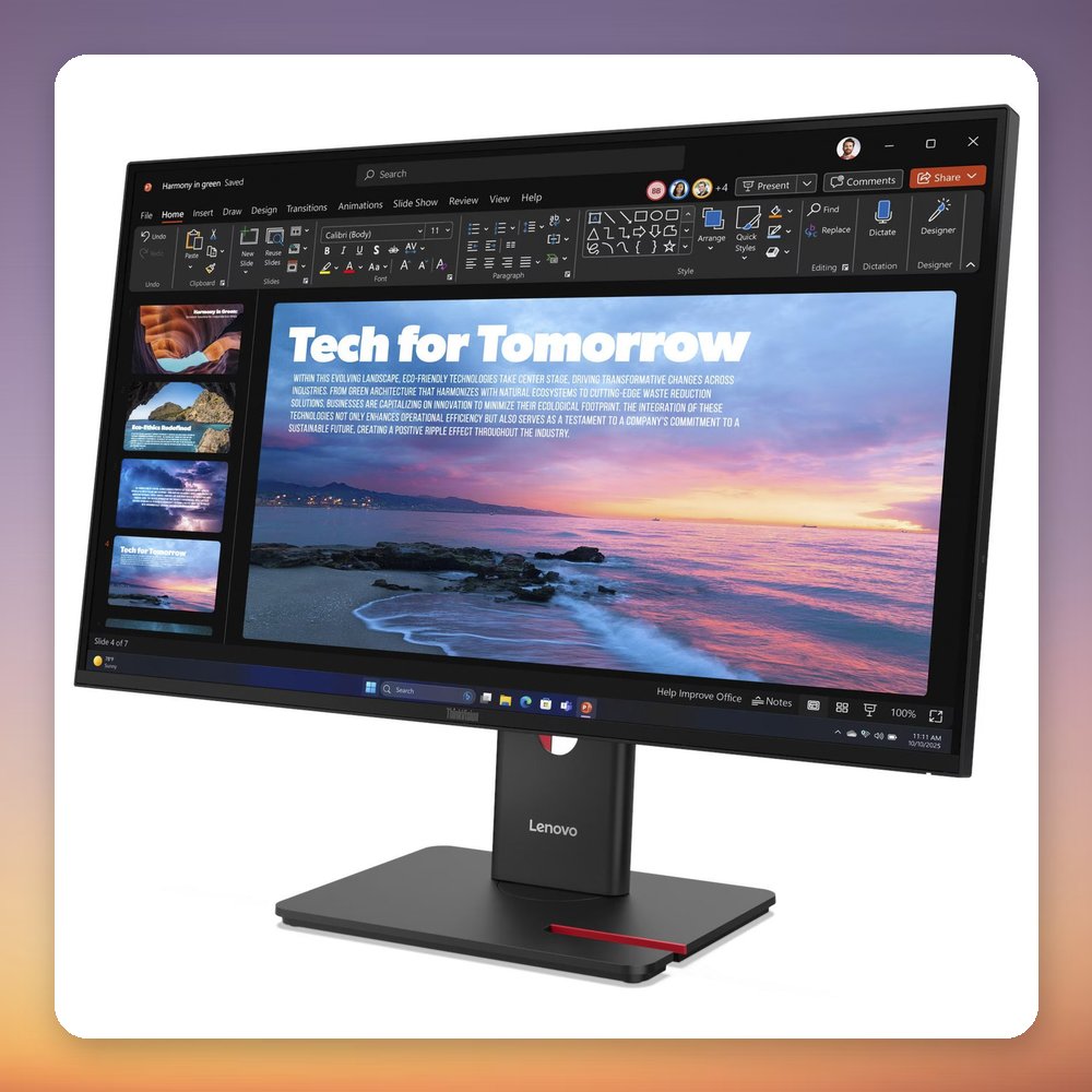 Lenovo ThinkVision T27QD-40 27" QHD IPS Monitor, 120 Hz, USB-C 100W, RJ45 – image 3
