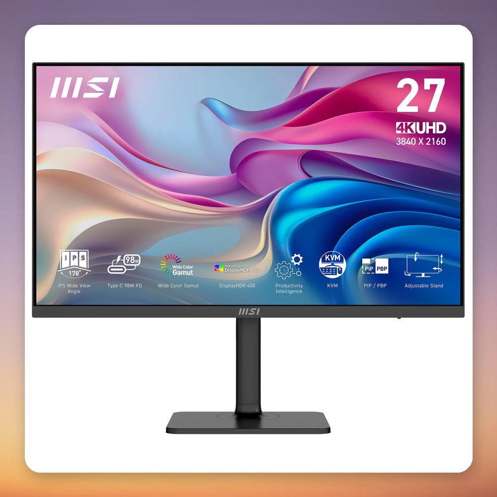 MSI Modern MD272UPHGDE 27" 4K IPS Monitor, USB-C 98W PD, KVM, DisplayHDR 400 – image 4