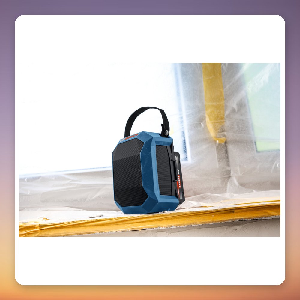 Bosch Professional GPB 18V-1 C Bluetooth Speaker with Battery Cover, IP54, 11 W, Blue/Black – image 2
