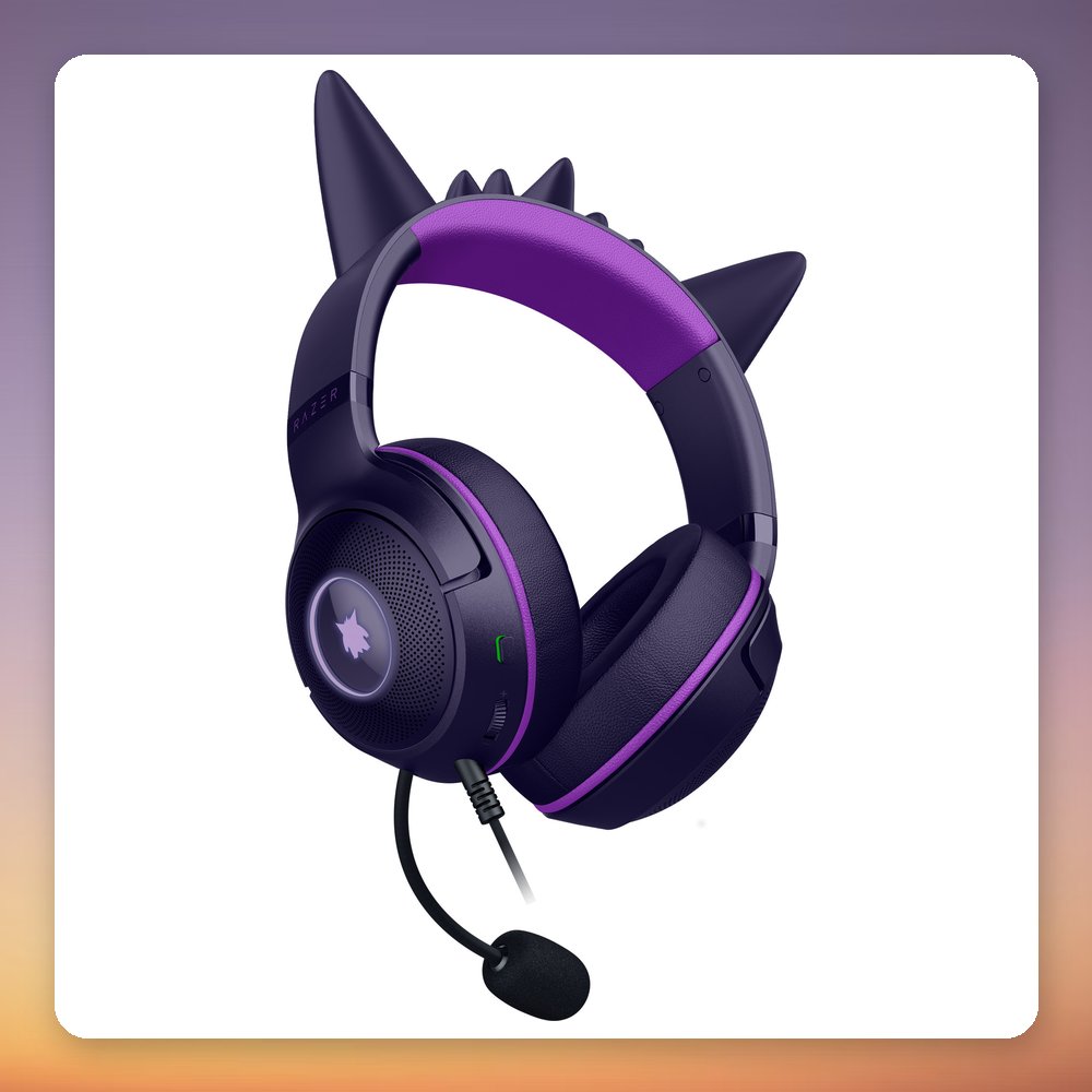Razer Kraken Kitty V2 Pokémon Gengar Edition USB Gaming Headset, Purple, RGB
