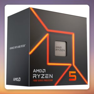AMD Ryzen 5 7400 6-Core 12-Thread AM5 Processor, up to 4.3 GHz, Boxed with Wraith Stealth Cooler