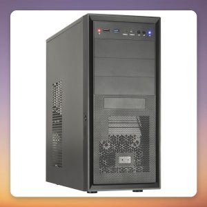 Inter-Tech IT-8862 Plaid ATX Midi Tower Case, Black, Lockable