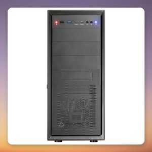 Inter-Tech IT-8862 Plaid ATX Midi Tower Case, Black, Lockable