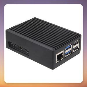 Inter-Tech ODS-739 Aluminium Case for Raspberry Pi 5, Black