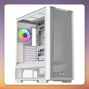 Thermaltake S380 TG ARGB Snow White Mid-Tower ATX Case, Tempered Glass