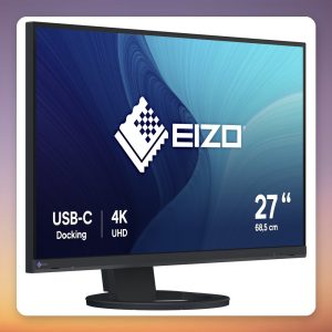 Eizo FlexScan EV2740S 27-Inch 4K IPS Monitor, USB-C 70W PD, Black