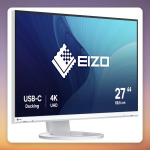 Eizo FlexScan EV2740S 27-Inch 4K IPS Monitor, USB-C 70W PD, White