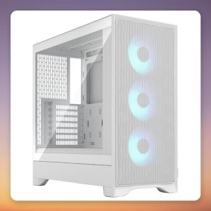 Fractal Design Pop 2 Air White TG RGB ATX Mid Tower Case, White, Tempered Glass