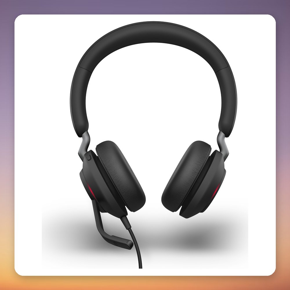 Jabra Evolve2 40 SE Stereo USB-A/USB-C Wired Headset, MS Version, Black – image 2