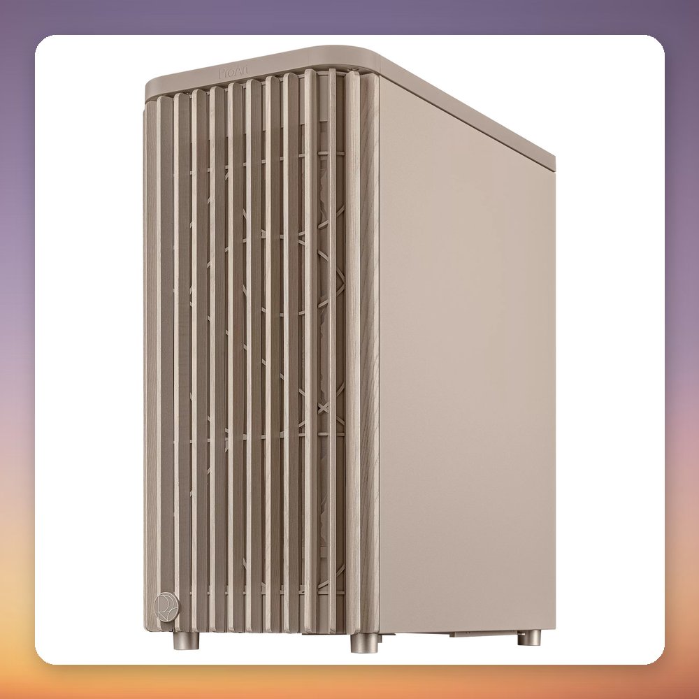 Asus ProArt PA401 Wood Mesh ATX Mid Tower Case, Beige, 2x 160 mm Fans – image 3