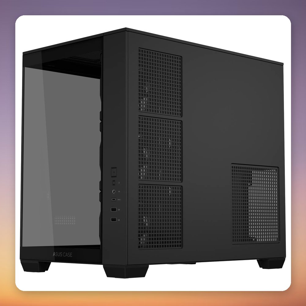 ASUS A32 PLUS ARGB Mid Tower Case, Black, 2x Tempered Glass, 4x ARGB Fans – image 3