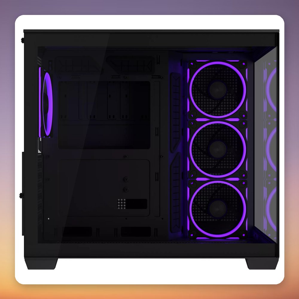 ASUS A32 PLUS ARGB Mid Tower Case, Black, 2x Tempered Glass, 4x ARGB Fans – image 4
