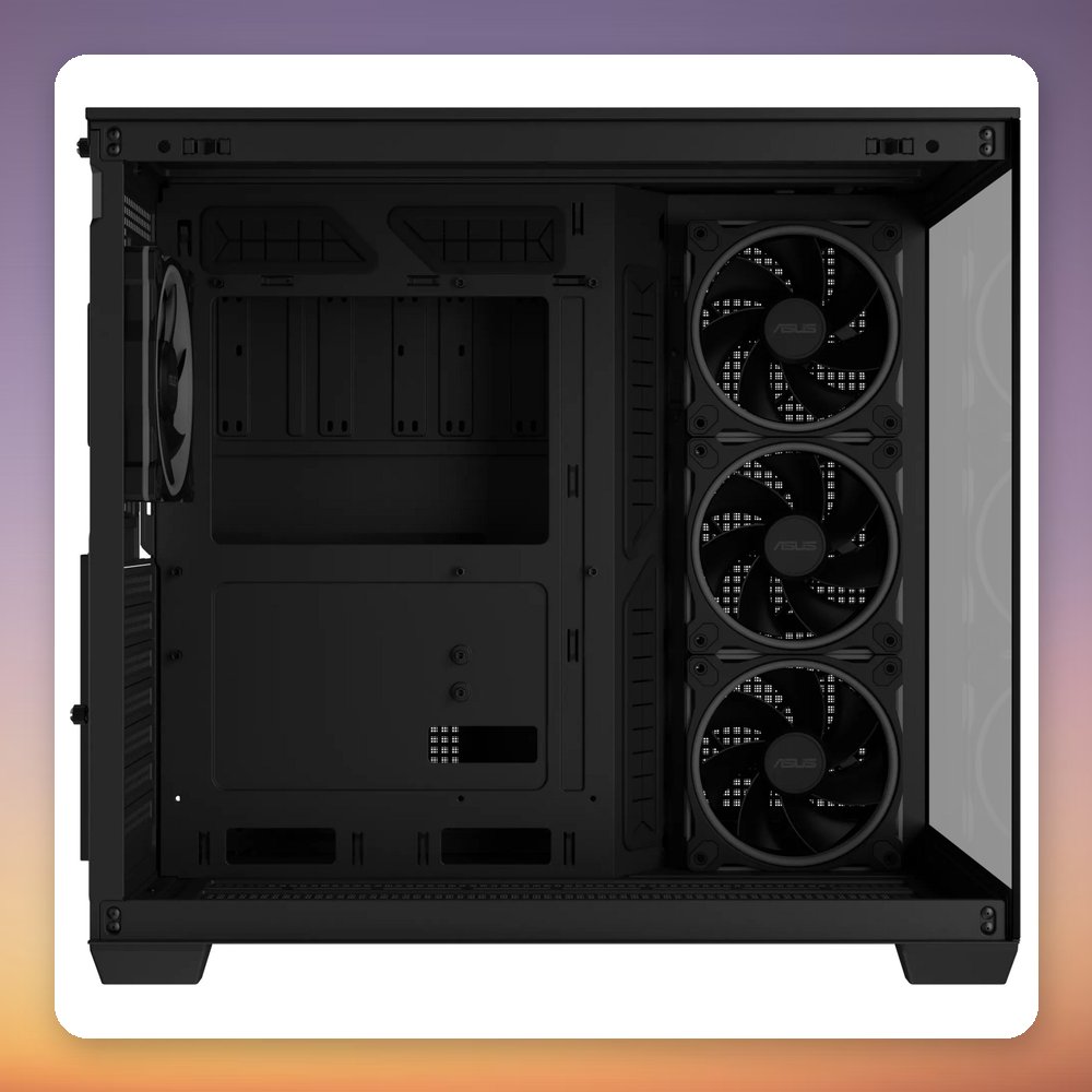 ASUS A32 PLUS ARGB Mid Tower Case, Black, 2x Tempered Glass, 4x ARGB Fans – image 5