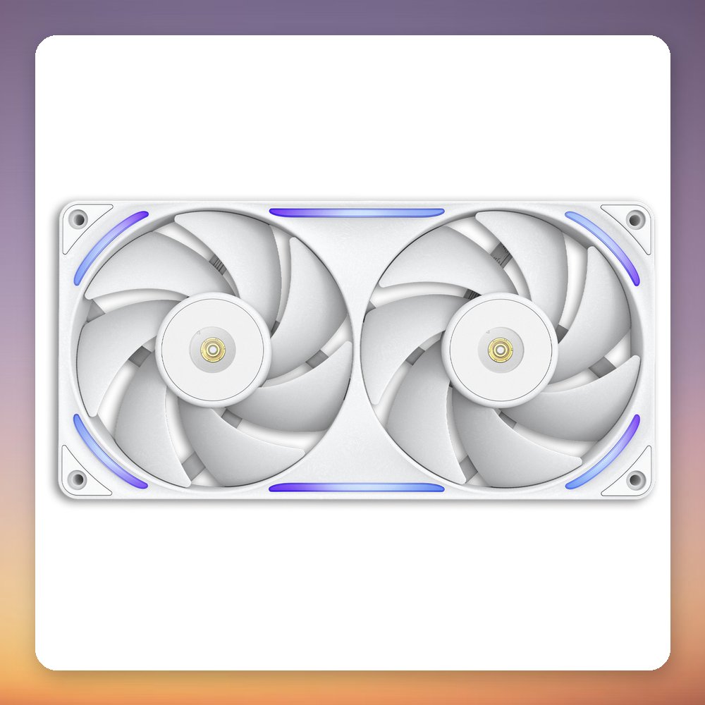 NZXT Performance Fan F240X 240 mm Dual 120 mm RGB PWM Fan, White – image 2