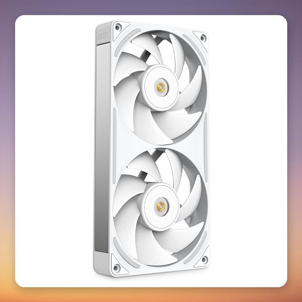 NZXT Performance Fan F240X 240 mm Dual 120 mm RGB PWM Fan, White – image 5