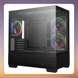 Deepcool CG380 3F Micro-ATX Mid Tower Case, Black, Dual Tempered Glass, 3 Fans