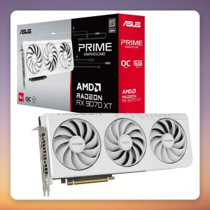 Asus Radeon RX 9070 XT PRIME OC Edition 16 GB GDDR6, White, 3x DisplayPort 2.1a, HDMI 2.1b