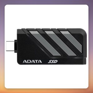 ADATA SC735 1 TB External SSD, USB-C 3.2 Gen 2, 1,050 MB/s, Black/Grey