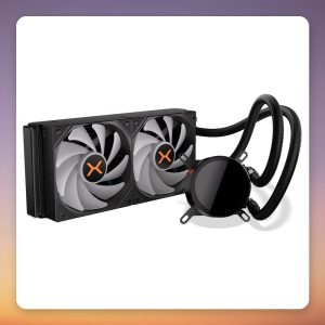 Krux HydroX 240 ARGB 240 mm AIO Liquid CPU Cooler, Black
