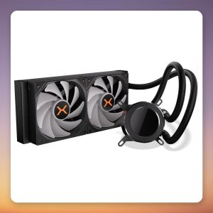 Krux HydroGlance 240 LCD 240 mm AIO Liquid CPU Cooler, Black, ARGB