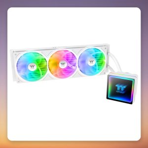 Thermaltake TH360 V3 ARGB Sync 360 mm AIO Liquid Cooler, White, Snow Edition