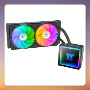 Thermaltake TH240-S V3 ARGB Sync 240 mm AIO Liquid Cooler with LCD Display, Black