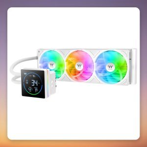 Thermaltake TH360-S V3 ARGB Sync 360 mm AIO Liquid Cooler, White, Snow Edition