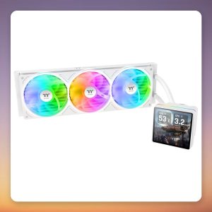 Thermaltake TH360 V3 Ultra ARGB Sync 360 mm AIO Liquid Cooler, White, Snow Edition
