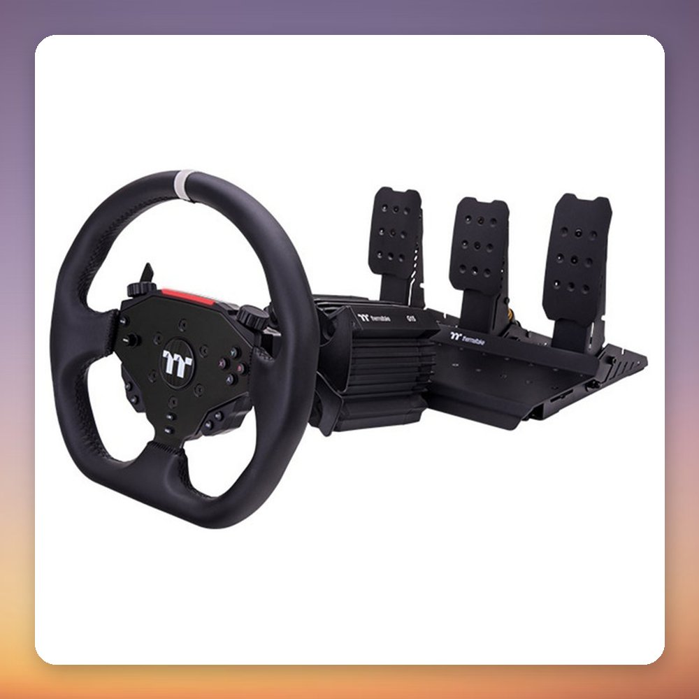 Thermaltake G15 Direct Drive Racing Wheel 15 Nm with Pedals Bundle, Black