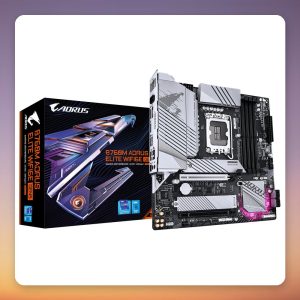 GigaByte B760M AORUS ELITE WIFI6E GEN5 LGA 1700 DDR5 mATX Motherboard, White