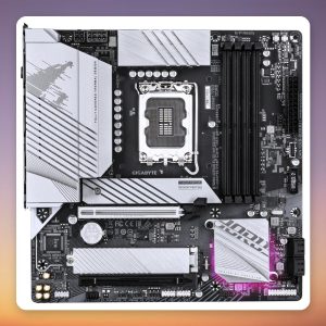 GigaByte B760M AORUS ELITE WIFI6E GEN5 LGA 1700 DDR5 mATX Motherboard, White