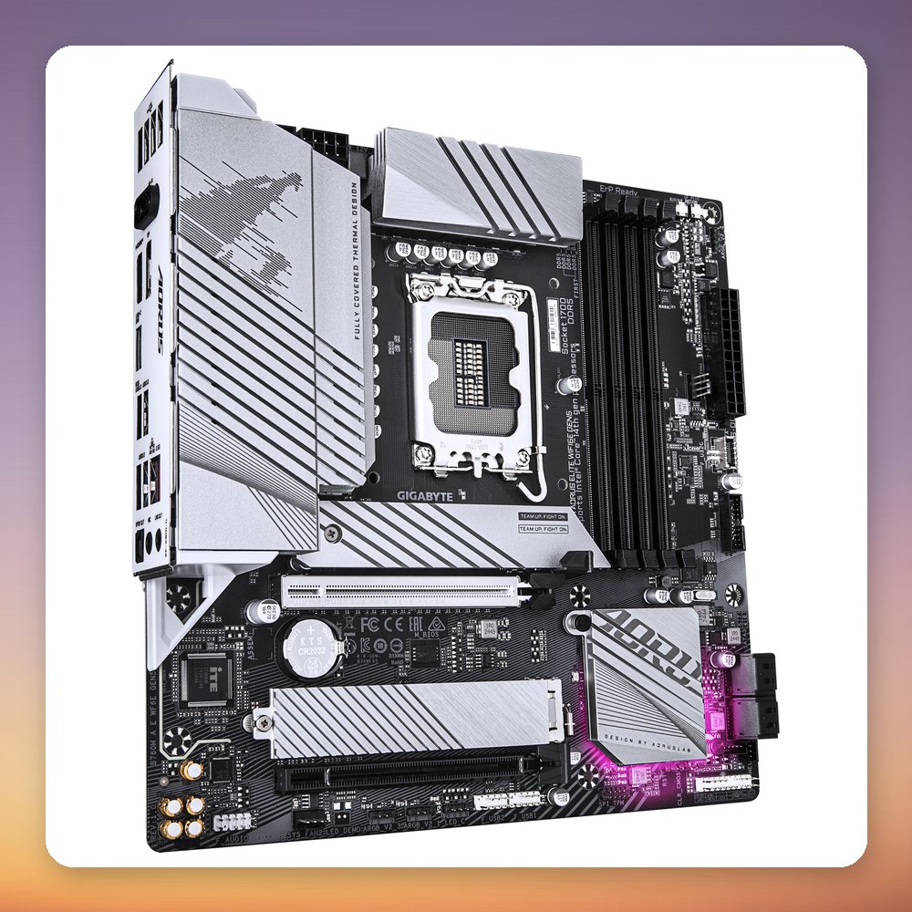 GigaByte B760M AORUS ELITE WIFI6E GEN5 LGA 1700 DDR5 mATX Motherboard, White – image 3