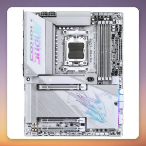 Gigabyte X870E AORUS PRO X3D ICE AM5 ATX Motherboard, DDR5, Wi-Fi 7, White