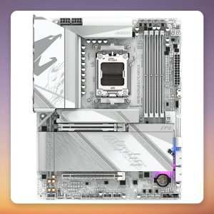 GIGABYTE X870 AORUS ELITE X3D ICE AM5 ATX Motherboard, DDR5, Wi-Fi 7, White