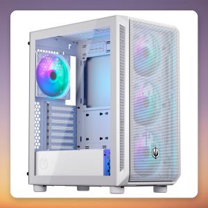 ENDORFY ARX 500 ARGB White Mid-Tower Case, Tempered Glass, 4x 140 mm PWM ARGB Fans