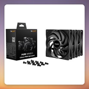 be quiet! Pure Wings 3 120 mm PWM High-Speed Case Fan, Black, 3-Pack
