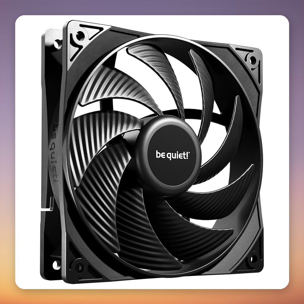 be quiet! Pure Wings 3 120 mm PWM High-Speed Case Fan, Black, 3-Pack – image 2