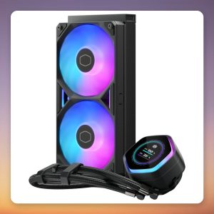 Cooler Master MasterLiquid 240 Atmos II LCD ARGB 240 mm AIO Liquid Cooler, Black