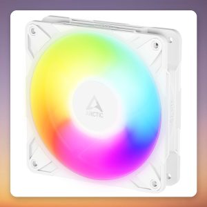 Arctic P12 Pro Reverse A-RGB 120 mm PWM Fans, White, 3-Pack