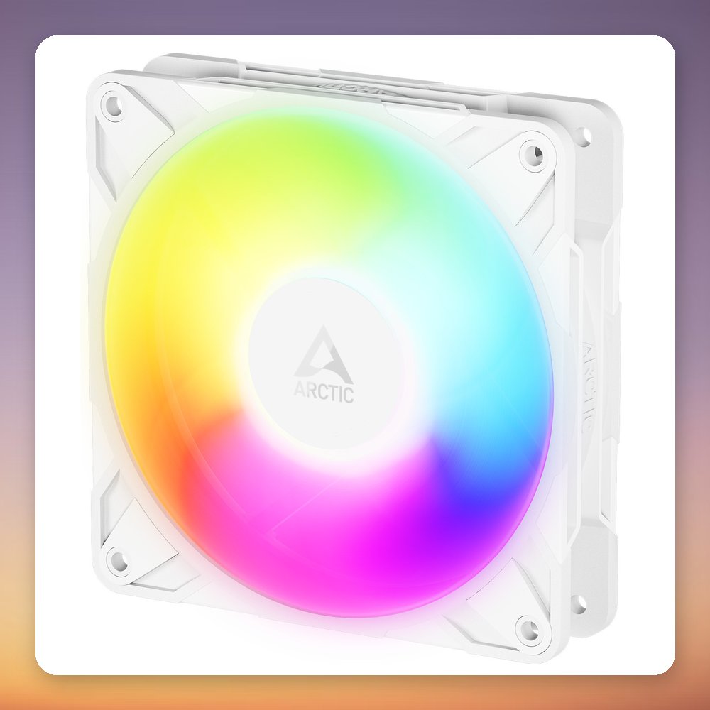 Arctic P12 Pro Reverse A-RGB 120 mm PWM Fans, White, 3-Pack – image 2