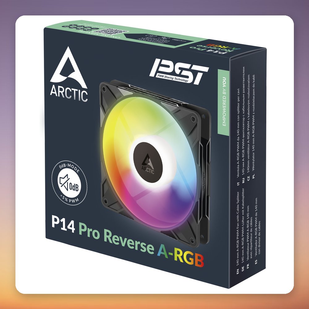 Arctic P14 Pro Reverse A-RGB 140 mm PWM Case Fan, Black, Single Pack – image 6
