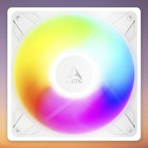 Arctic P14 Pro Reverse A-RGB 140 mm PWM Reverse Blade Fan, White