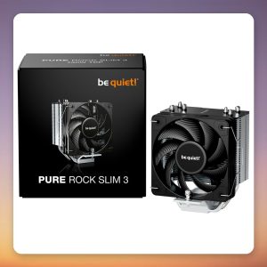 be quiet! Pure Rock Slim 3 100 mm CPU Cooler, Aluminium/Black, 130W TDP