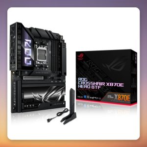 Asus ROG Crosshair X870E Hero BTF AM5 ATX Motherboard, Wi-Fi 7, 5 Gb LAN, 5x M.2