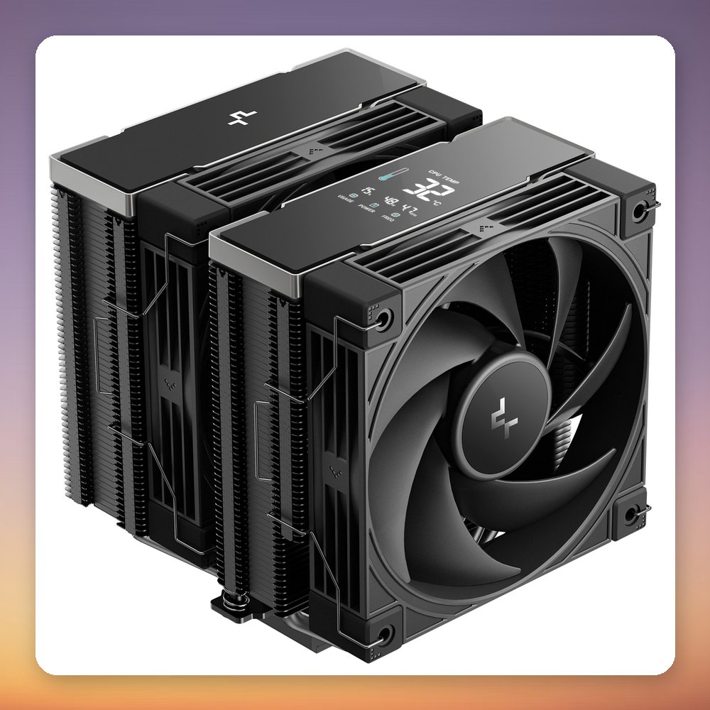Deepcool AK620 G2 DIGITAL NYX 120 mm Dual Tower CPU Cooler, Black, 260W TDP