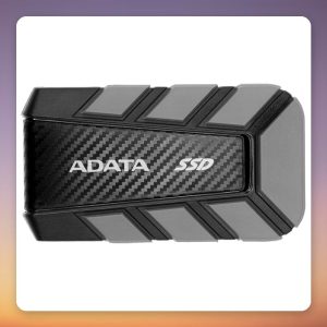 ADATA SD820 1 TB External SSD, USB 3.2 Gen 2×2 (20 Gbit/s), IP68, Black/Grey