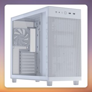 Asus PRIME AP303 TG ATX Mid-Tower Case, White, Tempered Glass
