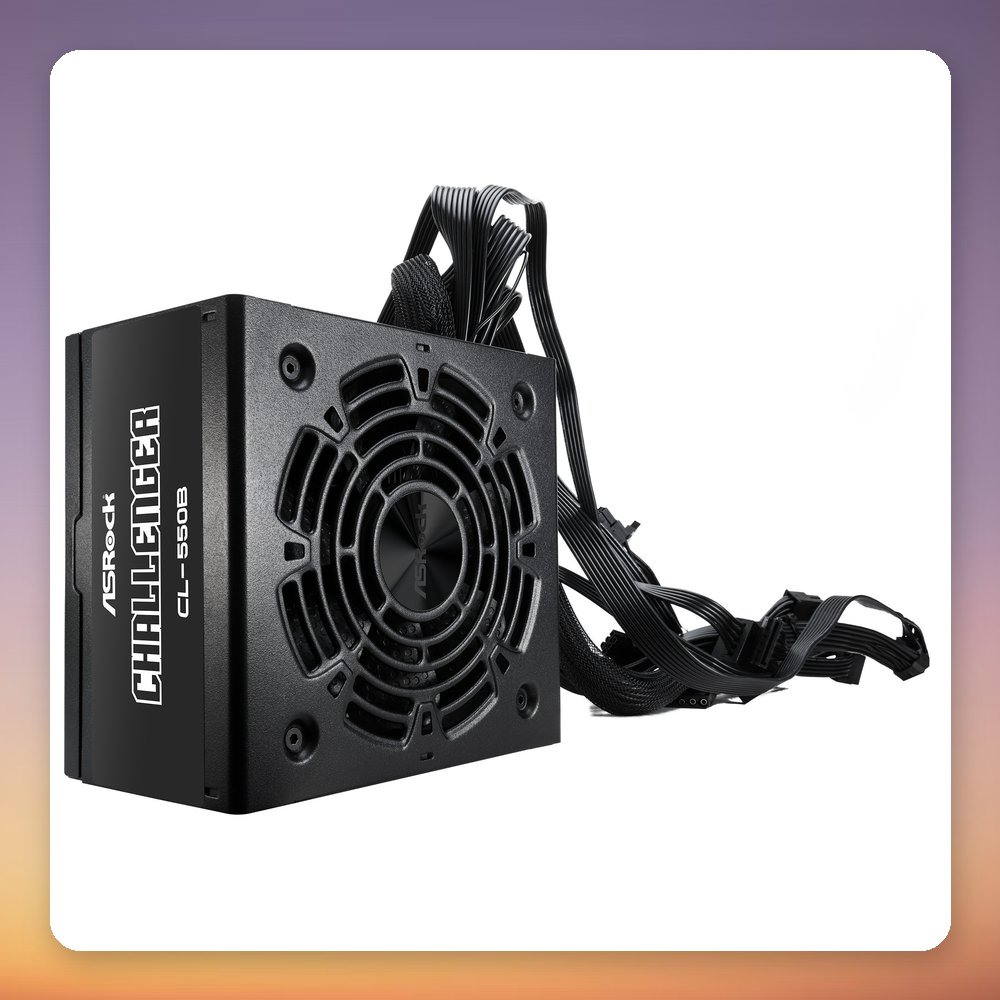 ASRock Challenger CL-550B 550W 80 PLUS Bronze ATX PSU, Black – image 2