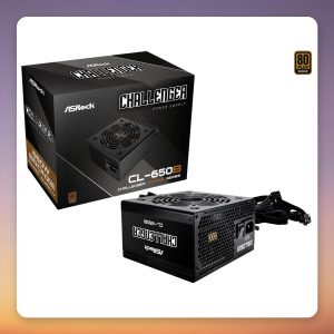 ASRock Challenger CL-650B 650W 80 PLUS Bronze ATX Power Supply, Black